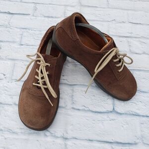 Footprints by Birkenstock Womens Padua Brown Suede Leather Lace up Shoes…